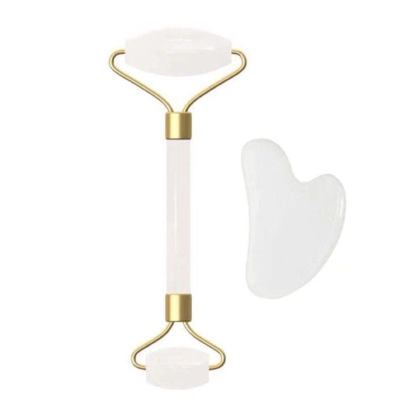 Kit Rolo de Jade + Gua Sha | Massageador Facial para Rotina de Skincare